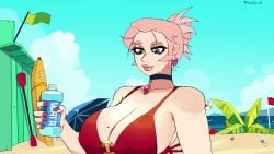 alley alleyway animated beach bimbo cleaning_cock dorotero drinking graffiti_on_wall huge_breasts licking_penis licking_under_foreskin nipple_tape original_character sucking_penis tagme video