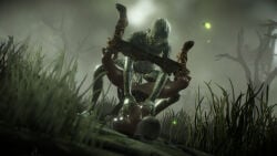 1girls 1monster 3d breast_grab breasts cd_projekt_red ciri drowner female gloves high_heel_boots legs_up light-skinned_female light_skin monster outdoors pants_down penetration penis pussy sex shaved_pussy swamp the_witcher_(series) the_witcher_3:_wild_hunt vaginal_penetration wet_body wet_pussy white_hair