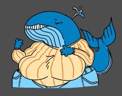 anthro breasts chubby eyes_closed female huge_breasts nsfwoaf water whale wide_hips
