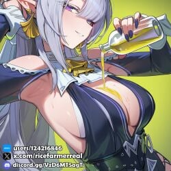 1girl ai ai_generated closed_mouth long_ears long_hair pointy_ears purple_eyes velina_(zenless_zone_zero) velina_airgid zzz