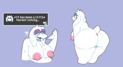 1girls anus ass chubby female matchesyashi sweating tagme toriel undertale
