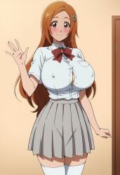 1girls ai_generated aindroidparanoid ass big_ass big_breasts big_butt bikini bleach breasts busty butt curvy cute fat_ass female female_only hair hi_res hips huge_breasts human inoue_orihime large_ass large_breasts legs narrow_waist nipples orihime_inoue school_uniform schoolgirl schoolgirl_uniform slim_waist solo tagme thick_ass thick_thighs voluptuous waist wide_hips