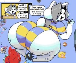 comic huge_ass hyper hyper_ass pixel_art shortstack temmie_(undertale) text undertale wplace wplace_(artwork)