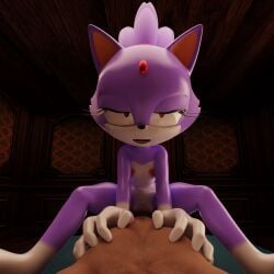 blaze_the_cat cowgirl_position human_on_anthro mobian_(species) small_breasts sonic_(series) sonic_the_hedgehog_(series)