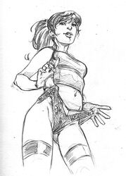 bayushix kitty_pryde marvel monochrome panties shadowcat solo x-men