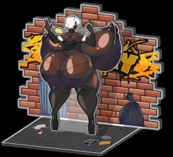 1girls 2020s 2024 2d 2d_(artwork) alleyway areola areolae ass big_ass big_breasts big_thighs black_panties breasts collar dat_ass dolly_(jiqqy) elbow_gloves ewe female female_focus female_only fluffy_hair fur furry furry_only hi_res high_heels highres hips hoodie hyper hyper_ass hyper_breasts hyper_thighs jiqqy lactating lactation lamb large_ass large_breasts large_thighs milk nintendo nipple_cutout nipples original panties platform_heels pokémon_(species) pokemon pokemon_(species) practically_nude pussy round_ass sheep sheep_girl slut_collar solo solo_female solo_focus standee tail thick_thighs thighhighs thighs trash_can vagina white_hair wide_hips wooloo yellow_eyes