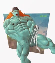 balls bara big_penis bojack boner cum cum_on_penis dragon_ball dragon_ball_z erection male male_only masturbation muscles muscular ne0_navi nude penis solo solo_male