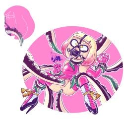 anal_sex ballet_boots bondage demotex dildo_gag femdom femsub gag gagged harness_gag latex latex_clothing latex_dress latex_gloves marina_(splatoon) minidress nintendo opera_gloves panel_gag pearl_(splatoon) splatoon tentacle tentacle_gag tentacle_rape vaginal_penetration