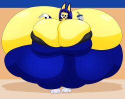 animal_crossing ankha big_ass big_breasts breasts bubble_butt cleavage female furry huge_ass huge_breasts tagme thick_thighs user3345 wide_hips