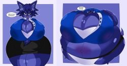 big_breasts blueberry_inflation breasts cleavage female furry huge_breasts inflation shun_gt tagme thick_thighs wide_hips