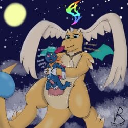 above_clouds absurd_res anal anal_sex anthro beaded_jewelry beaded_necklace beads begging_for_more bodily_fluids cum cum_in_ass cum_inside dragon dragonite duo feral fleshlight_position flying flying_sex full_moon generation_1_pokemon generation_2_pokemon generation_9_pokemon genital_fluids genitals hi_res jewelry knot knotted_penis living_condom male male/male mammal mega_dragonite mega_evolution moon mostly_nude mustelid musteline mythological_creature mythological_scalie mythology necklace nintendo no_hands penetration penis pokemon pokemon_(species) pokemon_mystery_dungeon ridged_penis scalie scarf scarf_only sex size_difference sky sneasel spike_chunsoft star starry_sky stomach_bulge tapering_penis tears tears_of_pleasure true_musteline vanilla_road weasel