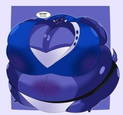 big_breasts blueberry_inflation breasts cleavage female furry huge_breasts inflation shun_gt tagme thick_thighs wide_hips