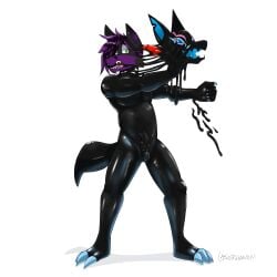 1:1 absurd_res animal_genitalia animal_penis anthro assimilation baileys black_body bound canid canine canine_genitalia canine_penis claws clothing corrupted corruption encasement epic_games fortnite fox gag_mask genitals goo_creature goo_transformation hair hi_res implied_oral knot laserhanon latex latex_clothing latex_skinsuit liquid_latex male male/male mammal mask_with_sex_toy pack_leader_highwire penis piercing skinsuit solo teeth tight_clothing toe_claws transformation transformation_through_sex