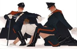 3boys 3males blank_background carabinieri color gay_domination gay_sex italian italy pencilbrusch simple_background yaoi