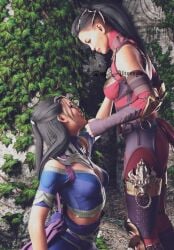 2girls 3d black_hair breasts bust busty chest curvaceous curves curvy curvy_figure dark_hair edenian female hips hourglass_figure incest kitana kiteena kunoichi large_ass large_breasts legs light-skinned_female light_skin mature mature_female mileena mortal_kombat mortal_kombat_1_(2023) netherrealm_studios ninja princess rayalterego23 sisters slim_waist tarkatan thick thick_hips thick_legs thick_thighs thighs twincest twins voluptuous waist wide_hips yuri