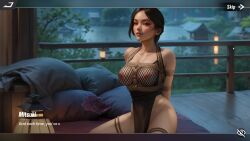 ai_generated animated bdsm black_hair breast_grab eyeshadow fingering lust_goddess mitsuki_(lust_goddess) nutaku sound tagme tied_up vaginal_penetration video yellow_eyeshadow