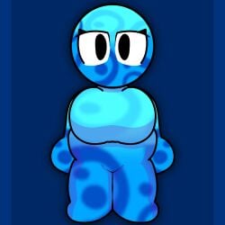 blue_background cute cute_artstyle female female_only gauntlets geometry_dash magic magic_gauntlet_(geometry_dash) original_character simple_background