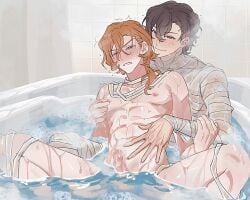 bath bungo_stray_dogs chuuya_nakahara dazai_osamu male_only