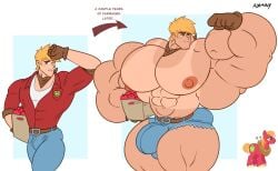 adamony bara big_macintosh_(mlp) humanized hyper hyper_muscles my_little_pony tagme