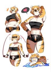 big_breasts breasts chubby cleavage feline female furry huge_breasts mei_xiang mx99926 thick_thighs tiger tiger_girl wide_hips