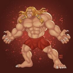 artist_request balls bara body_hair bulge facial_hair flaccid male male_only marvel marvel_comics muscles muscular penis sabretooth solo solo_male victor_creed x-men