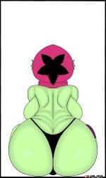 brawl_stars green_skin huge_ass huge_breasts monster_girl panties plane_wear willow_(brawl_stars)