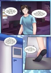 comic meowwithme(artist) mtf_transformation red_eyes saruei_(vtuber) twinning virtual_youtuber white_hair