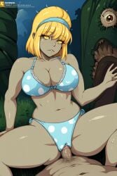 ai_generated bikini bikini_zombie bikini_zombie_(pvz) blonde_hair monster panties plants_vs_zombies pussy zombie