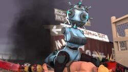 animated daxthebro defeat_sex defeated engineer_(team_fortress_2) female_on_top lose naked_male robot_girl sentry_buster_(team_fortress_2) smoke source_filmmaker tagme team_fortress_2 video