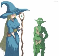 blonde_hair chummy_art goblin_male witch witch_costume witch_hat