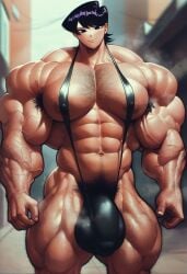 1boy 1human 1man abs ai_generated ambush_(trap) arm_hair arm_veins bara bara_tiddies bara_tits barechested biceps big_bulge big_dick big_muscles big_testicles black_eyes black_hair boner boy boy_tits bulge chest_hair civitai cock deltoids dick erect_penis feet_out_of_frame genderswap_(ftm) hairy hairy_armpits hairy_arms hairy_chest hairy_legs hairy_male happy_trail huge_balls huge_bulge huge_cock huge_dick huge_pecs huge_penis huge_testicles komi-san_wa_komyushou_desu komi_can't_communicate komi_shuuko large_balls large_cock large_dick large_pecs large_pectorals large_penis large_testicles leg_hair looking_at_viewer male male_chest male_focus male_nipples male_only male_pubic_hair male_tits man man_boobs man_breasts man_tits manly masculine masculine_male muscle muscles muscular muscular_male navel nipples nuts nutsack one-piece_swimsuit outdoors outside pectorals pubic_hair_peek rule_63 scrotum sewoh26 short_hair slingshot_swimsuit smile solo solo_focus testicles thick_arms thick_thighs thighs trapezius underwear veins