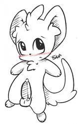 bakap blush cute furry male male_only minccino nintendo penis pokemon pokemon_(species) pokephilia precum solo video_games