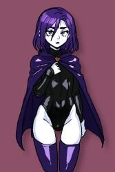 1boy androgynous broth_nsfw bulge cartoon_network dc dc_comics femboy genderswap_(ftm) highleg_leotard leotard male male_only rachel_roth raven_(dc) short_hair short_hair_male solo superhero tagme teen_titans