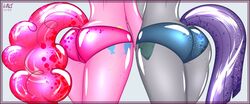 back_view cropped earth_pony equine female female_only friendship_is_magic fur jameshalt maud_pie_(mlp) multiple_females my_little_pony panties pinkie_pie_(mlp) pony straight_hair