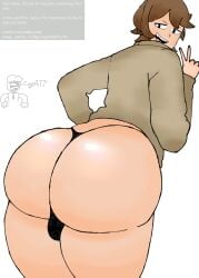 big_ass femboy femboy_focus not_minus request sebastian_(grungyfreak) solo_femboy sweater thong