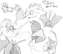 bat blue_bat female linoone male mammal monochrome nintendo oral penetration pokemon pussy size_difference sketch straight tom_smith vaginal_penetration video_games