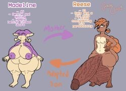 1boy 1boy1girl 1girls 2d anthro audino big_ass big_balls big_belly big_breasts big_butt big_ears brown_body brown_eyes canid canid_humanoid canine canine_humanoid character_profile character_sheet english_text female furry green_eyes guavagrunt hand_on_hip huge_ass huge_balls huge_breasts huge_cock inverted_nipples madeline_(guavagrunt) male mother mother_and_son nipples nude nude_female nude_male oc orange_hair original_character overweight overweight_female pokemon pokemon_(species) purple_body purple_nipples reese_(guavagrunt) scrotum shiny_pokemon simple_background standing tail tails text thick_thighs thighs veiny_penis vulpix