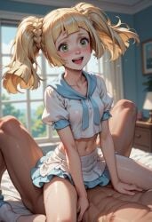 1boy 1girls ai_generated blonde_hair female lillie_(pokemon) sex