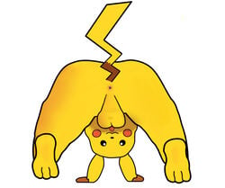 all_fours anus ass augmented backsack balls ballsack erection feral from_behind nintendo penis pikachu pokemon presenting presenting_hindquarters raised_tail smile video_games