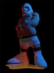 1boy 2023 3d animated ass black_background daddy_jord gay male male_only muscular nipples peeing penis simple_background solo star_wars stormtrooper urine yaoi