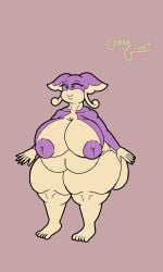 1girls 2d audino big_ass big_belly big_breasts big_ears female female_focus female_only green_eyes guavagrunt huge_ass huge_breasts inverted_nipples madeline_(guavagrunt) mature mature_female milf nipples nude nude_female oc original_character overweight overweight_female pokemon pokemon_(species) purple_nipples simple_background smile standing thick_thighs thighs