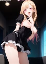 1girls 2d ai_generated areolae armpit asking_for_it asking_for_sex bangs bare_arms big_breasts blonde_hair breasts breasts_out chest cunnilingus_gesture curvy curvy_figure cute cute_face detailed earrings exposed_breasts eyelashes eyeshadow female female_only fit fit_female focus front_view hair high_quality inviting inviting_to_sex kitagawa_marin large_breasts leaning_forward legs light-skinned_female light_skin lips lipstick long_hair looking_at_viewer maid maid_headdress maid_outfit maid_uniform makeup mascara nipples pale-skinned_female pale_skin perky_breasts piercing pink_eyes posing reverse_cowgirl_position seductive seductive_look skirt sono_bisque_doll_wa_koi_wo_suru spread_legs stable_diffusion tagme thighs thin_waist tits_out