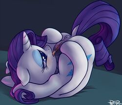 anus autocunnilingus blue_eyes clitoris cutie_mark equine female feral friendship_is_magic fur hair hi_res horn licking mammal masturbation my_little_pony oral ponypron purple_hair pussy rarity_(mlp) solo tongue unicorn white_fur