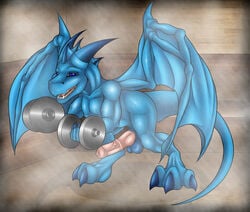 dragon kurtassclear male male_only muscles penis solo sweat uncensored vein veiny_penis