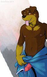 anthro canine dieselblue fur furry furry_only male male_only mammal no_humans penis rottweiler shower wylderottie