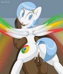 anus ass black_hair blue_hair browser cum equine female google google_chrome hair hi_res hooves howl_echoes logo male mammal my_little_pony original_character pegasus penetration penis pussy sex smile spread_legs table tail vaginal_penetration wings