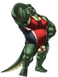markwulfgar extracurricular_activities dozer_(extracurricular_activities) crocodilian reptile scalie absurd_res alpha_channel hi_res anthro balls biceps black_clothing black_singlet clothed clothing flexing genitals glans green_body green_scales hand_above_head humanoid_genitalia humanoid_penis male multicolored_body multicolored_clothing multicolored_scales muscular muscular_anthro muscular_male pecs penis red_clothing red_singlet scales solo tail two_tone_body two_tone_scales vein veiny_penis wrestling_singlet yellow_body yellow_eyes yellow_scales