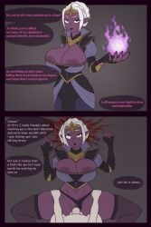 dead snuff necrophilia milf big_breasts rape raped_by_enemy raped_female fucked_silly champaanimation champi_(oc) off_screen_character elf death blood crying purple_skin magic mocking vaginal_penetration cracked_wall instant_loss_2koma instant_loss tagme