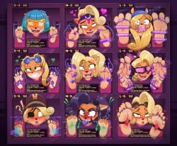 activision alternate_dimension alternate_universe alternative_fashion anthro bandicoot bdsm blonde_hair blue_hair blush bodily_fluids bondage bound caroo coco_bandicoot crash_(series) crash_bandicoot_(series) electronics english_text eye_patch eyeshadow eyewear feet female female_only gag goggles goth hair headgear headphones headset heart_symbol hi_res itching itching_fetish makeup mammal marsupial permanent saliva solo sunglasses sweat tears text tickle_fetish tickle_torture tickling tickling_feet