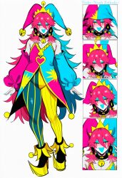 novelai kortai tagme ai_generated original_character reference_sheet jester femboy tinko_(noah_zelinsky)